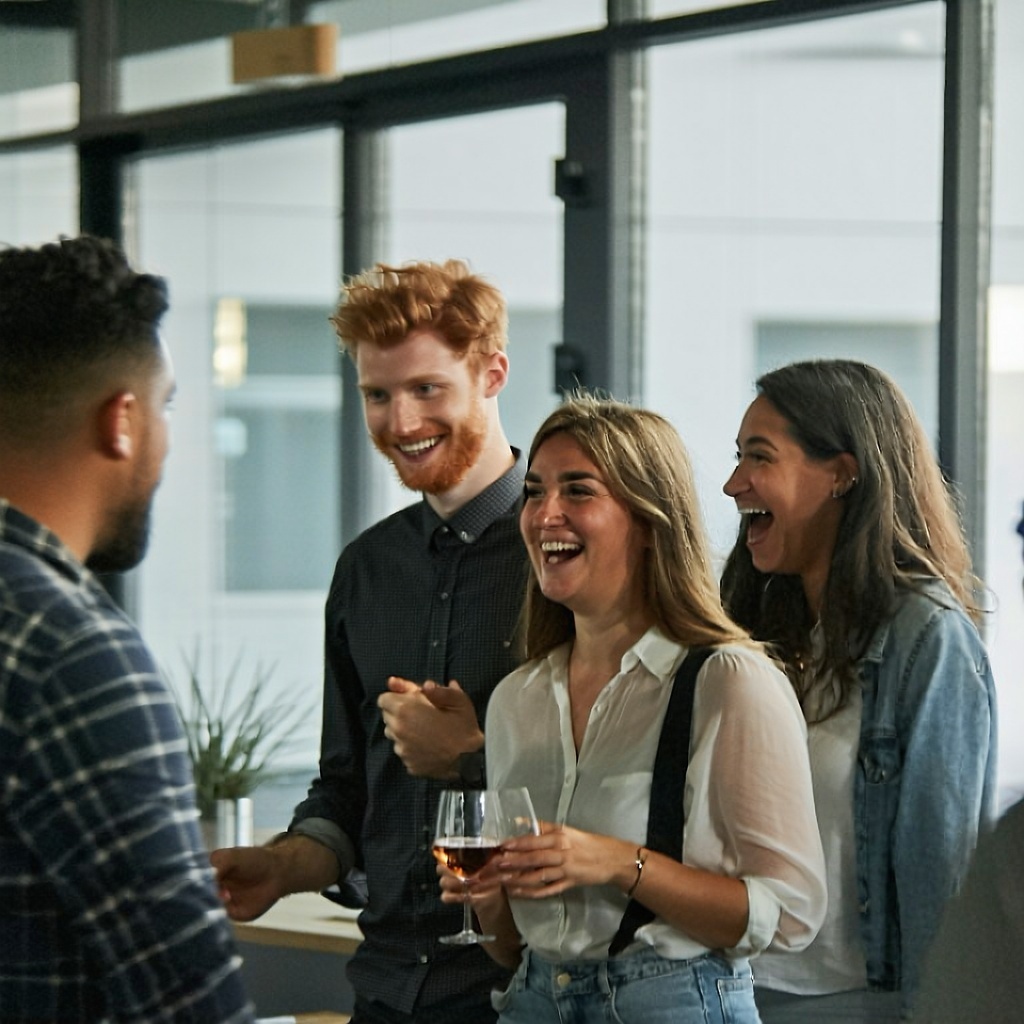 coworkers in real life candid photo